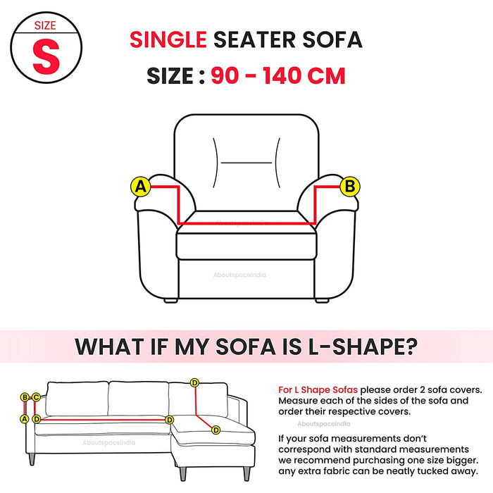 Simple Grey Super Stretchy Sofa Cover