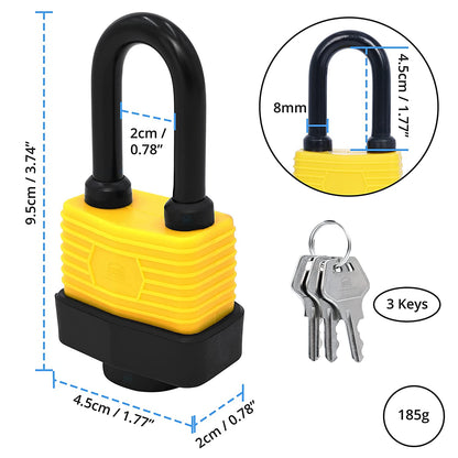 ABOUT SPACE Plastic Pad Lock - 185g Security Padlock with Dustproof & Waterproof