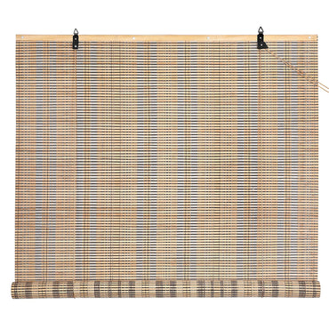 ABOUT SPACE Bamboo Curtains - Rope Mechanism Roll Up Down Bamboo Shade for Sunlight, Dust Protection Window