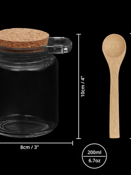 Airtight Cork Glass Jars Set of 3