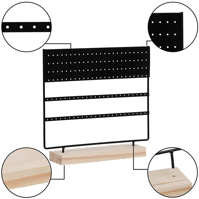 Black Metal Earring Organiser