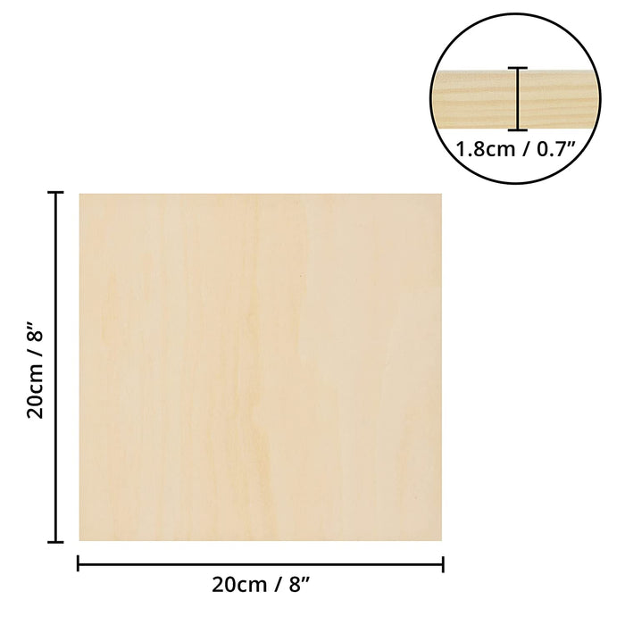 Wooden Square Canvas Boards (Set of 3)