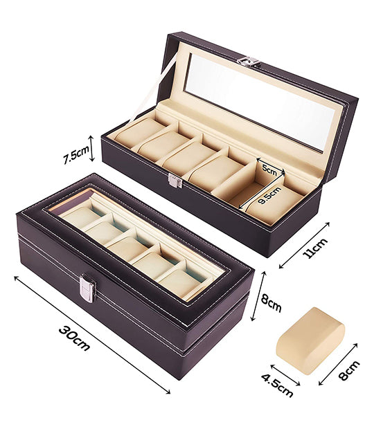 Vegan Leather Watch Organizer