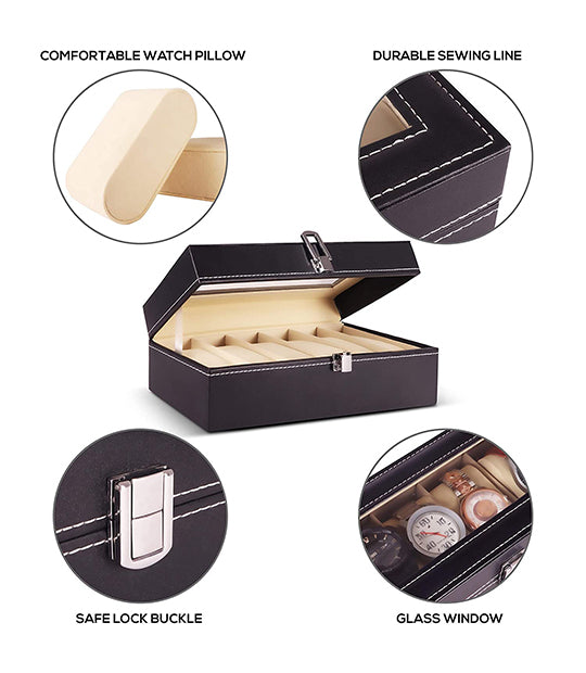 Vegan Leather Watch Organizer