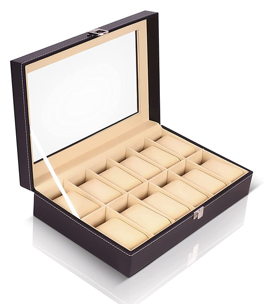 Vegan Leather Watch Organizer