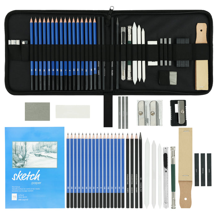 Ultimate Beginners Pencil Sketching Kit (Set of 38)