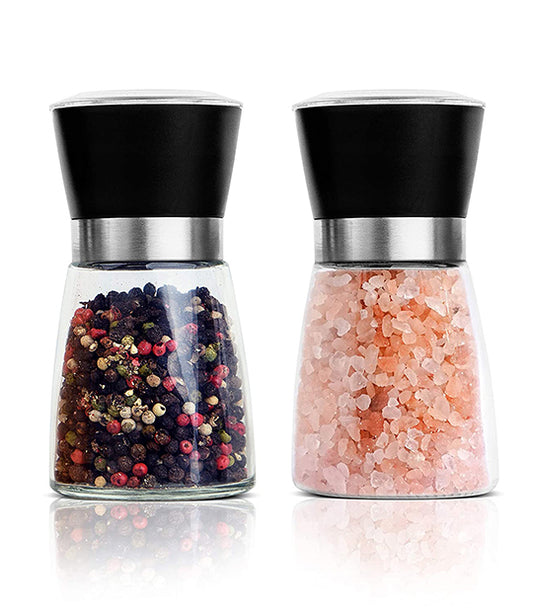 ABOUT SPACE Salt and Pepper Grinder - (2 Pcs) 170 ml Transparent