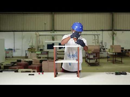 ABOUT SPACE Bed Side Table - End & Sofa Side Table with Storage (L 40 x B 40 x H 53 Cm)(Walnut)